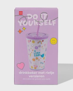 HEMA Drinkbeker met rietje versieren