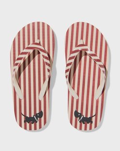 HEMA Takkie kinderslippers strepen gebroken wit (gebroken wit)