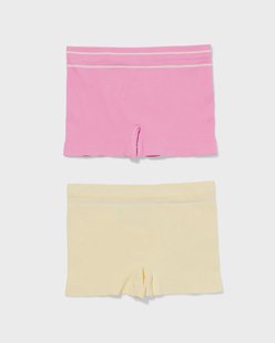 HEMA Kinderboxers naadloos katoen rib - 2 stuks multi (multi)