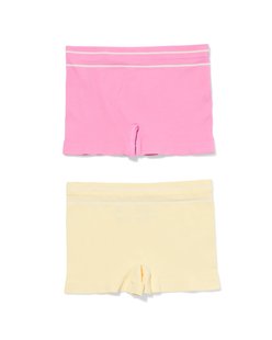 HEMA Kinderboxers naadloos katoen rib - 2 stuks multi (multi)