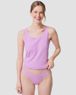 HEMA Damesbrazilian hoge beenuitsnede micro met kant violet paars (violet paars)