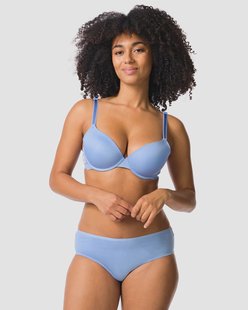 HEMA Dameshipster katoen met kant blauw (blauw)