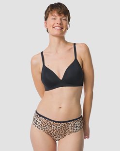 HEMA Dameshipster katoen met kant luipaard beige (beige)