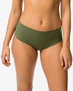 HEMA Dames tailleslip micro rib ultimate comfort donkergroen (donkergroen)