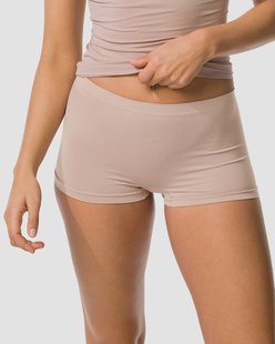 HEMA Damesboxer naadloos micro beige (beige)
