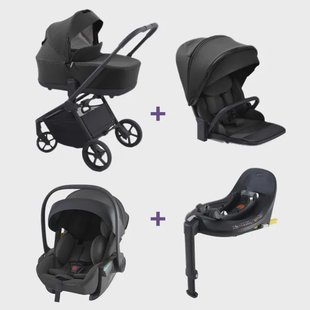 Bundel Prénatal kinderwagen Sammy & autostoel Sunny inc. base zwart
