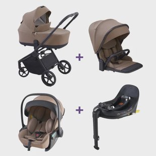 Bundel Prénatal kinderwagen Sammy & autostoel Sunny inc. base taupe