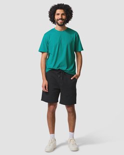 HEMA Herenshort regular fit sweatstof zwart (zwart)