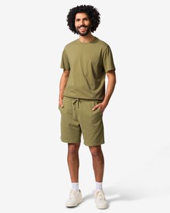 HEMA Herenshort regular fit sweatstof middengroen (middengroen)