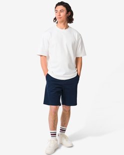 HEMA Herenshort Charly regular fit chino donkerblauw (donkerblauw)