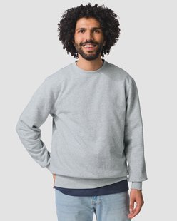 HEMA Herentrui Daryl regular fit sweatstof lichtgrijs (lichtgrijs)