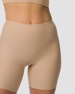 HEMA Medium corrigerende biker hoge taille beige (beige)