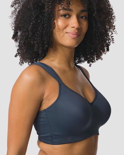 HEMA Voorgevormde sportbh heavy support met beugel donkerblauw (donkerblauw)