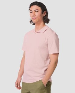HEMA Herenpolo Jack slub lichtroze (lichtroze)