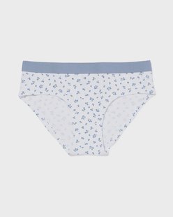 HEMA Dameshipster katoen everyday tailleband bloemen blauw (blauw)