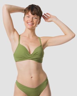HEMA Damesbikinibroekje Paula hoog groen (groen)