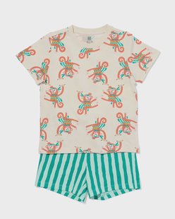 HEMA Kindershortama dieren gebroken wit (gebroken wit)