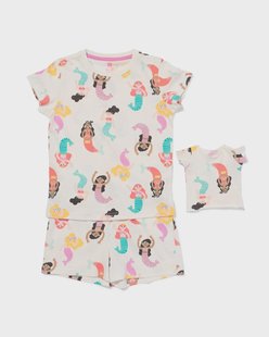 HEMA Kindershortama zeemeermin gebroken wit (gebroken wit)
