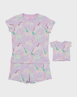 HEMA Kindershortama dieren lila (lila)