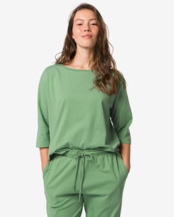 HEMA Damespyjamatop jersey groen (groen)
