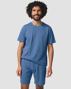 HEMA Herenshortama Jaap jersey middenblauw (middenblauw)