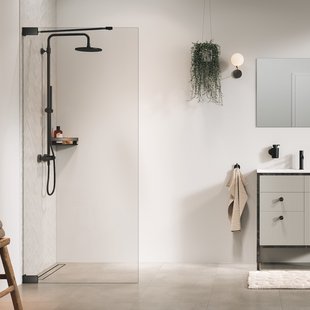 Inloopdouche Sealskin Pure Type A3 120x200 cm Helder Glas Antikalk Geborsteld Gunmetal