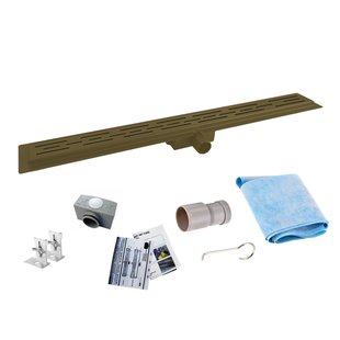 Douchegoot Flens BWS Met Uitneembaar Sifon 70 cm Mat Metallic Brown OP=OP