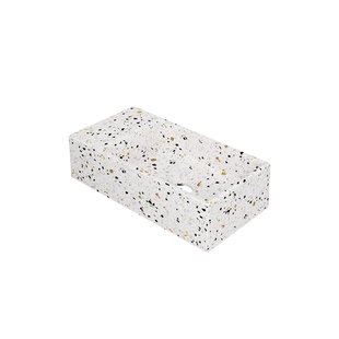 Fontein INK Versus 36x18x9cm Composiet Links Zonder Kraangat Mat Multi Terrazzo