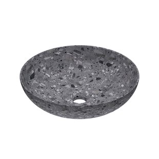 Waskom INK Convex 40 Rond 40x40x13cm Composiet Mat Grijs Terrazzo
