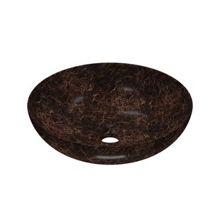 Waskom INK Convex 40 Rond 40x40x13cm Natuursteen Glans Emperador