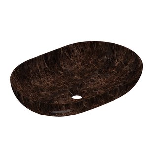 Waskom INK Roman 55 Ovaal 55x38x14cm Natuursteen Glans Emperador