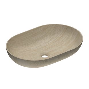 Waskom INK Roman 55 Ovaal 55x38x14cm Natuursteen Mat Travertin
