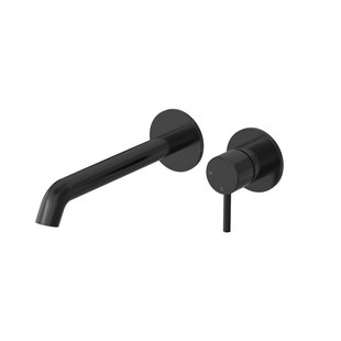 Hotbath BUDDY Afbouwdeel tbv Inbouw wastafelkraan 22cm Geborsteld Zwart PVD (B105EXT22MBP)