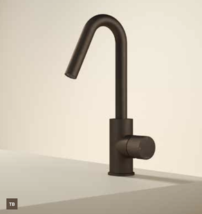 Wastafelmengkraan Hotbath Guy Diamond Met Draaibare Uitloop Tuscan Bronze