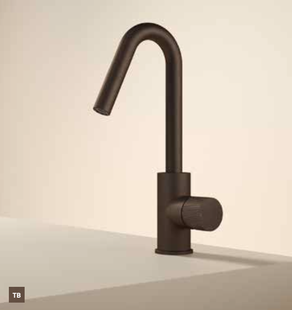 Wastafelmengkraan Hotbath Guy Row Met Draaibare Uitloop Tuscan Bronze