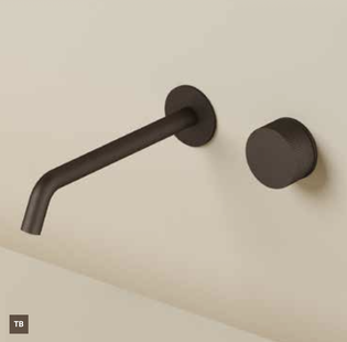 Afbouwdeel Hotbath GUY Diamond t.b.v Inbouw Wastafelkraan 25cm Uitloop Tuscan Bronze