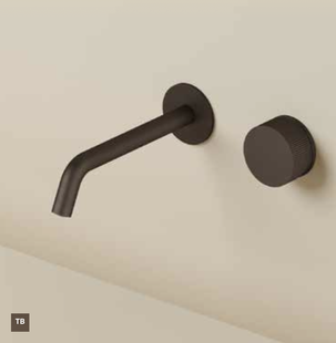 Afbouwdeel Hotbath Guy Row t.b.v. Inbouw Wastafelkraan 20cm Uitloop Tuscan Bronze