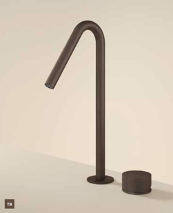 Wastafelmengkraan Hotbath Guy Row 2-Gats Hoog Tuscan Bronze
