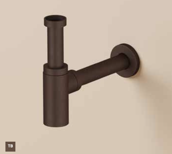 Hotbath MATE Wastafel sifon rond Tuscan Bronze
