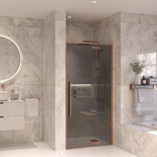 Nisdeur Set Sanivo Vigo Rookglas 140x200 Geborsteld Brons
