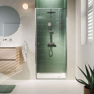 Sealskin Contour Douchecabine met Draaideur voor Nis 90 cm 6 mm Helder Glas Zilverhoogglans