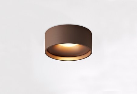 Opbouwspot Oran 12x5 cm 2700K Geborsteld Brons