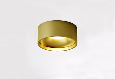 Opbouwspot Oran 12x5 cm 2700K Geborsteld Goud
