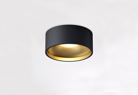 Opbouwspot Artdelight Oran 1 Lichts LED 2700K Dimbaar Zwart/Mat Goud