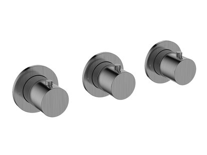 Afbouwdeel Thermostatische Douchekraan BWS Cemal Met 2 Stopkranen Gunmetal PVD