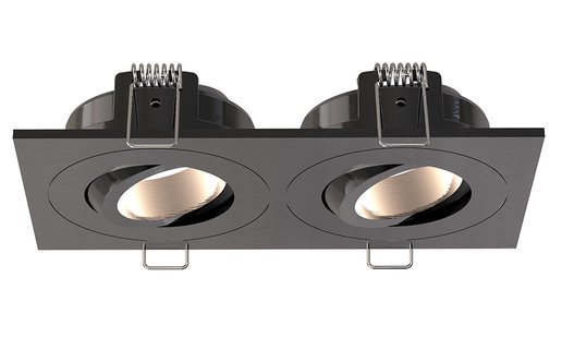 Inbouwspot Dubbel BWS Spears Dimbaar IP65 Gunmetal