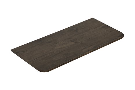 Topblad Wiesbaden Sulora 120x48 cm Afgeronde Hoeken Bruin Eiken