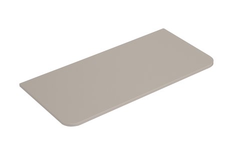 Topblad Wiesbaden Sulora 100x48 cm Afgeronde Hoeken Mat Beige