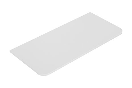 Topblad Wiesbaden Novira 120x48 cm Afgeronde Hoeken Mat Wit