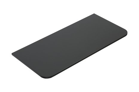 Topblad Wiesbaden Novira 100x48 cm Afgeronde Hoeken Mat Zwart
